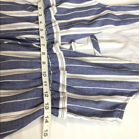 Tularosa Essie Blue Pattern Maxi Dress White Stripe Maxi Dress Size Small - Picture 7 of 12